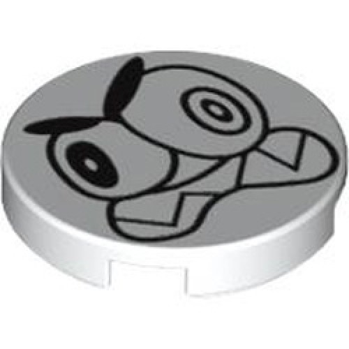 Round Tile 2x2 Eye Mixels 1001 White Round Tile 2x2 Eye Mixels 1001 White