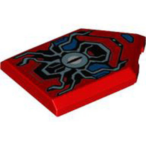 Flat Tile 2x3 with Angle Number 126 Bright Red