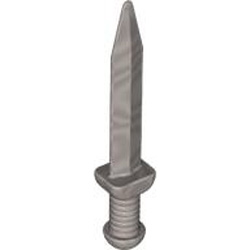 Mini Short Sword Silver Metallic