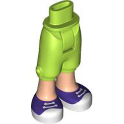 Shorts with Hip Number 107 Bright Yellowish Green