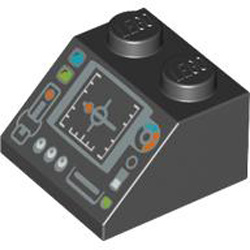 Roof Tile 2x2/45 Degree Number 18 Black