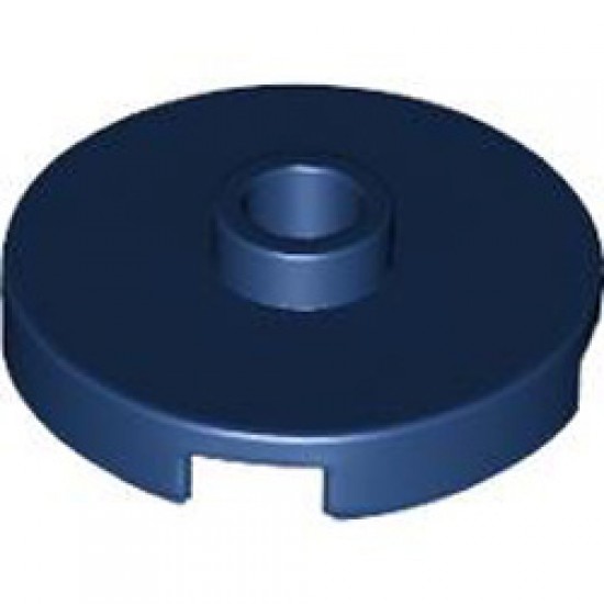 Plate Round with 1 Knob Earth Blue