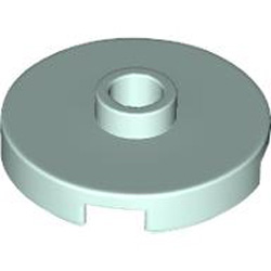 Plate Round with 1 Knob Aqua