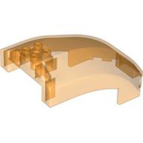 Bow Shell 6x10x4, 22.45 Degree Transparent Bright Orange