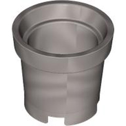 Bucket without Handle Holes Silver Metallic