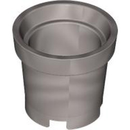 Bucket without Handle Holes Silver Metallic