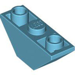 Double Inverted Roof Tile 1x3/45 Degree Medium Azur