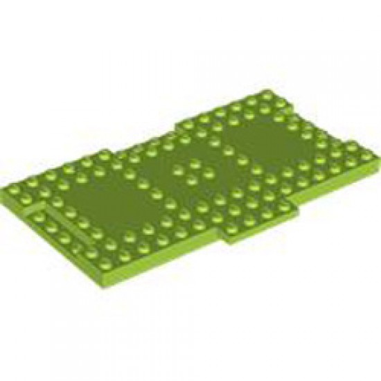 Plate 8x16x6, 4MM with Wing Bright Yellowish Green