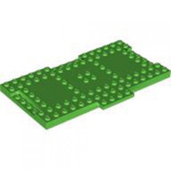 Plate 8x16x6, 4MM with Wing Bright Green