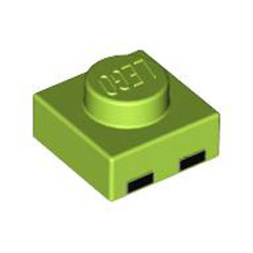 Plate 1x1 Number 5 Bright Yellowish Green