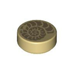 Flat Tile 1x1 Round Number 28 Brick Yellow