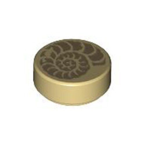 Flat Tile 1x1 Round Number 28 Brick Yellow