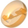 Design Element 7x7 Number 1 Transparent Bright Orange