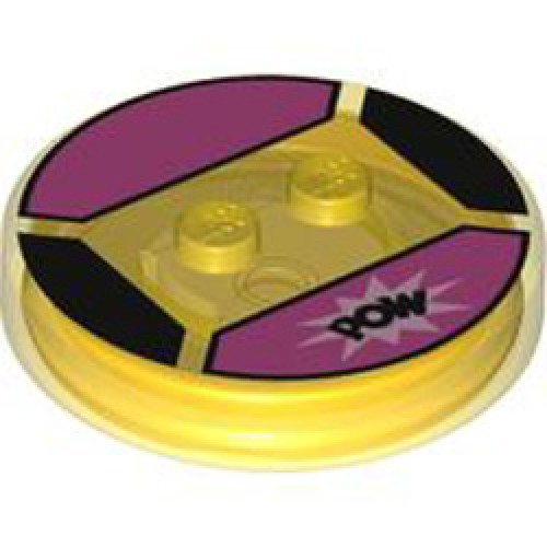 Function Brick 4x4x2/3 Number 2 Number 77 Transparent Yellow