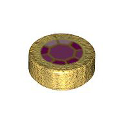 Flat Tile 1x1 Round Number 29 Warm Gold