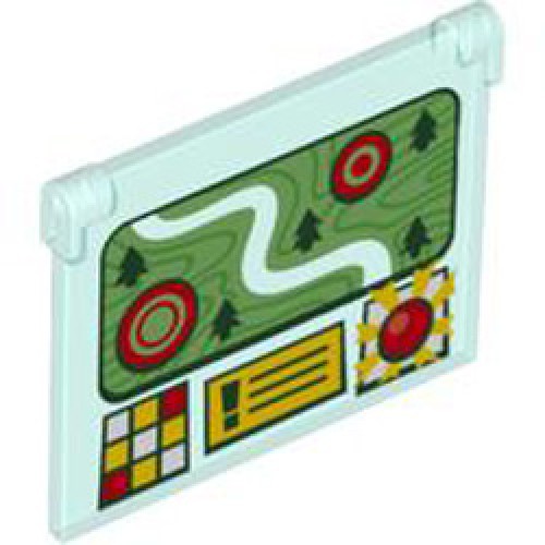 Glass for Frame 1x4x3 Number 3 Transparent Light Blue