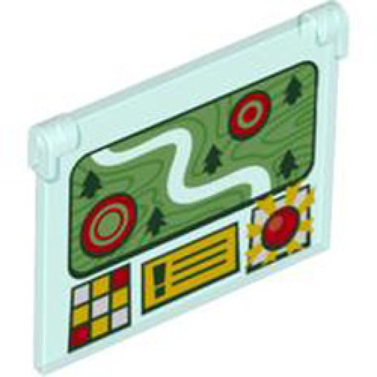 Glass for Frame 1x4x3 Number 3 Transparent Light Blue