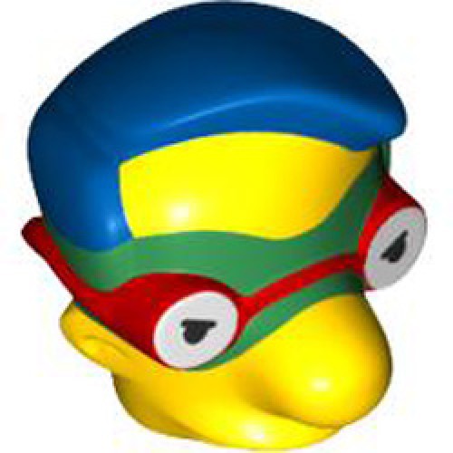 Mini Head with Gear Number 8 Number 2 Bright Yellow