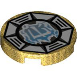 Flat Tile 2x2 Round Number 1023 Warm Gold