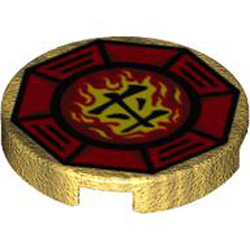 Flat Tile 2x2 Round Number 1026 Warm Gold