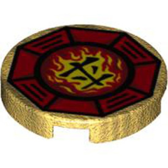 Flat Tile 2x2 Round Number 1026 Warm Gold