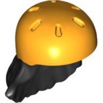 Mini Wig with Helmet Number 12 Black