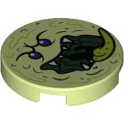 Flat Tile 2x2 Round Number 1027 Spring Yellowish Green