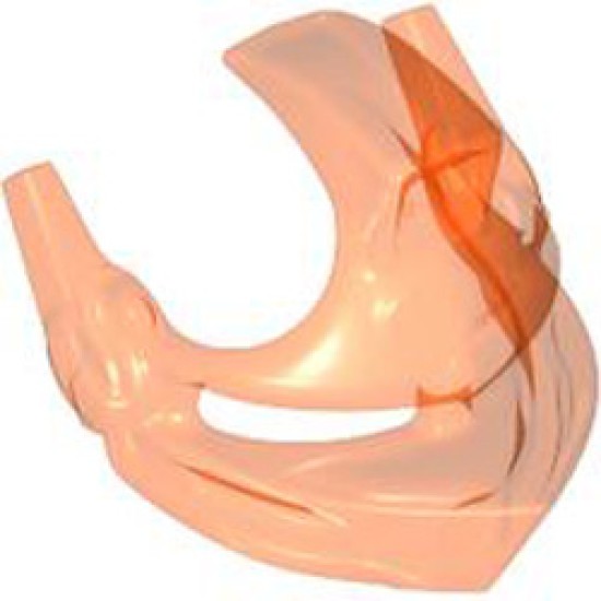 Mini Visor Number 5 Transparent Fluorescent Reddish Orange