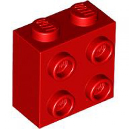 Brick 1x2x1 2/3 with 4 Knobs Bright Red