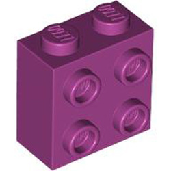 Brick 1x2x1 2/3 with 4 Knobs Bright Reddish Violet