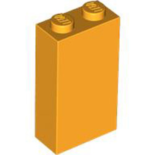 Brick 1x2x3 Flame Yellowish Orange