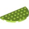 1/2 Circle Plate 4x8 Bright Yellowish Green