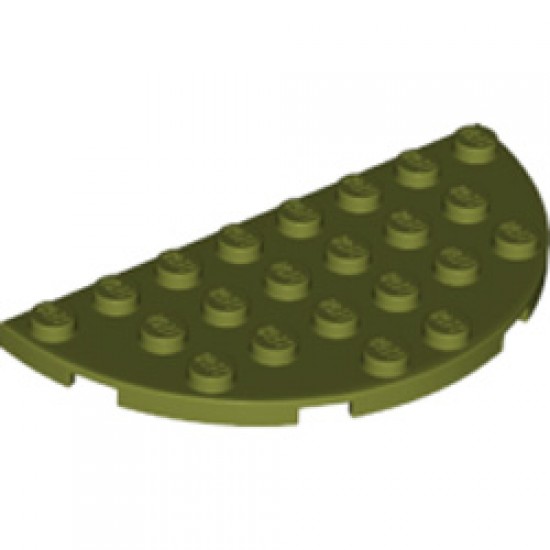 1/2 Circle Plate 4x8 Olive Green