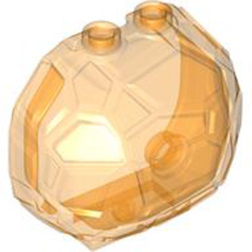 Shell Rock 4x2x3 with Knob Transparent Bright Orange