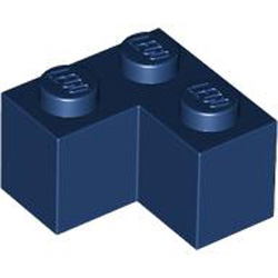 Brick Corner 1x2x2 Earth Blue