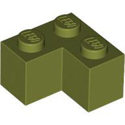 Brick Corner 1x2x2 Olive Green