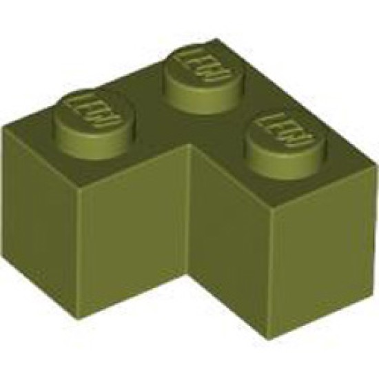 Brick Corner 1x2x2 Olive Green