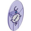 Oval Shield Decorated Number 6 Transparent Bright Violet