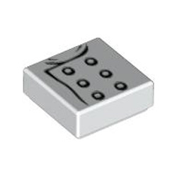 Flat Tile 1x1 Number 157 White