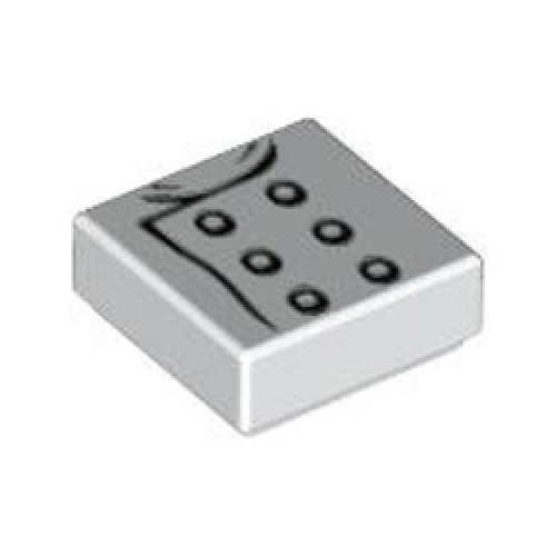 Flat Tile 1x1 Number 157 White