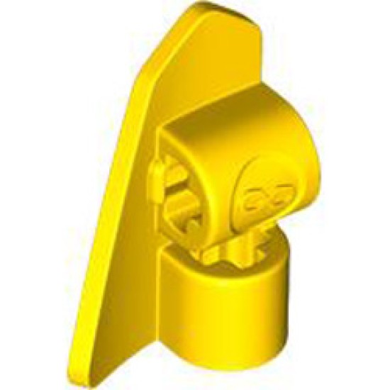 Right Base Plate 2x3 with Cross Hole Bright Yellow