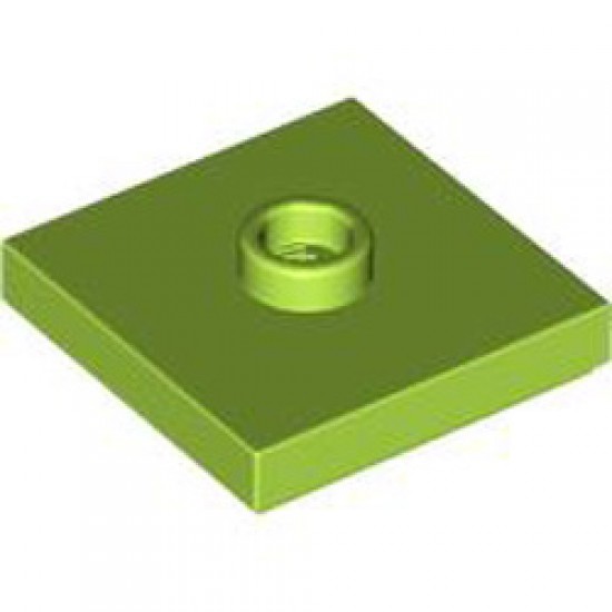 Plate 2x2 with 1 Knob Bright Yellowish Green