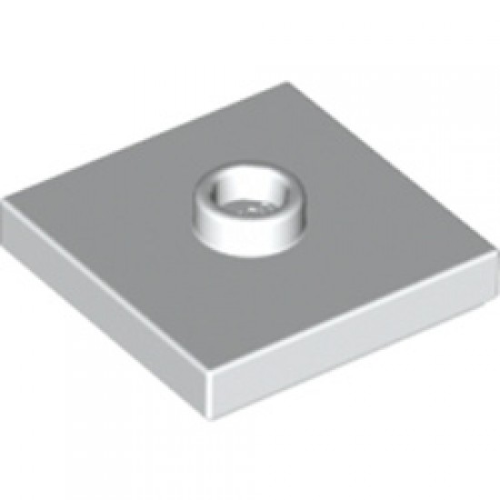 Plate 2x2 with 1 Knob White