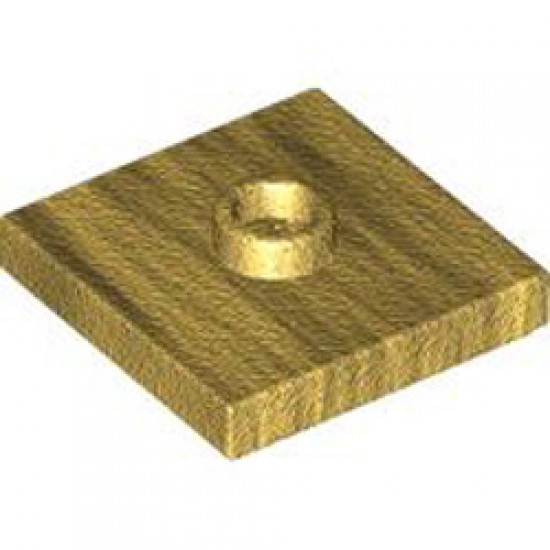 Plate 2x2 with 1 Knob Warm Gold