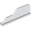 Rudder 1x8 with Shape White
