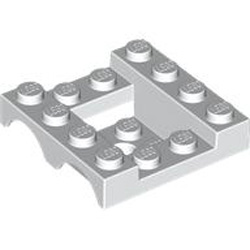 Mudguard 4x4x1 1/3 with 4.85 Hole White