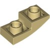 Plate with Half Bowl Inverted 1x2x2/3 Brick Yellow