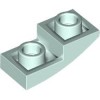 Plate with Half Bowl Inverted 1x2x2/3 Aqua
