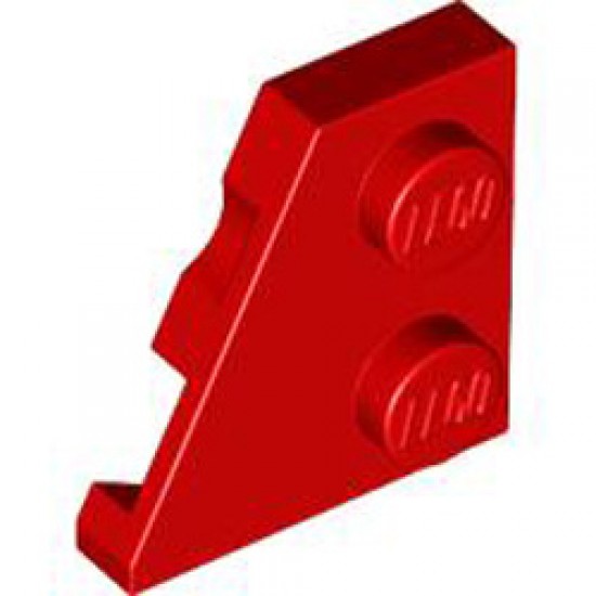 Left Plate 2x2 27 Degree Bright Red