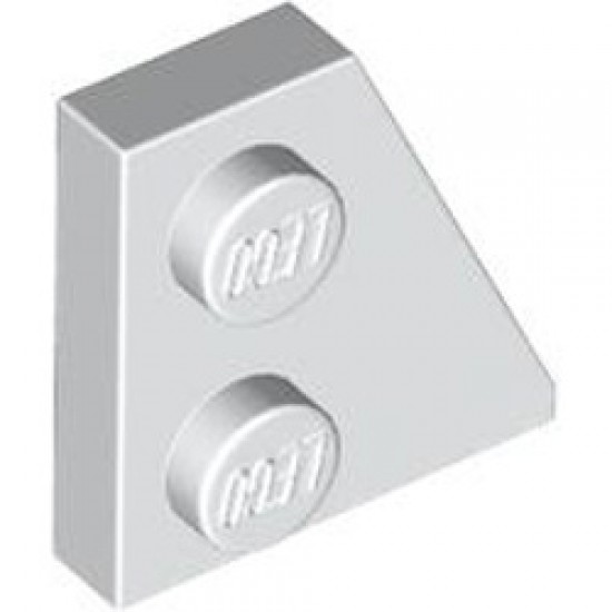Right Plate 2x2 27 Degree White